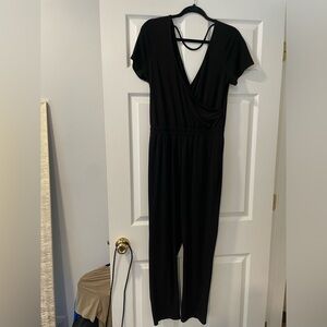 Express black short sleeve jumpsuit
